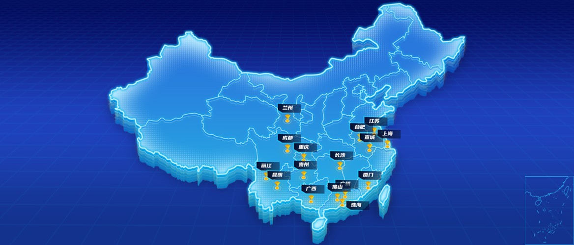 全国中心分布图